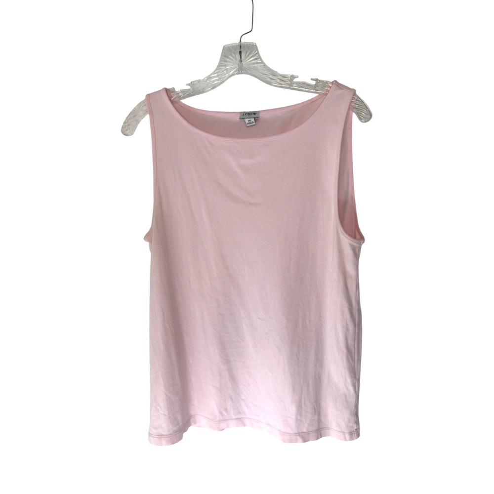 J.Crew Pink Open Neck Cami‎ Top Sleeveless Basic Pastel Soft Girl Casual Size XL